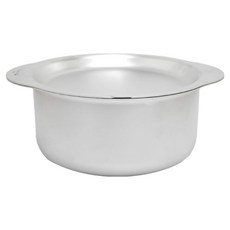SILVERSTAR 電磁爐用 316 無研磨劑 三層 Diverspot 雙耳鍋, 銀色, 24cm, 1個