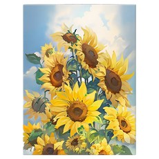 마켓링 선물 diy 명화그리기 페인팅 도구 풀세트 30 x 40 cm, 타입9, 1세트