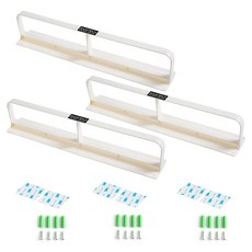 免打孔現代風雙層拖鞋架, 3個, 白色