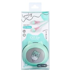 파이니스트랩 속삭이는 고양이 파우치 이어폰 3.5mm 라이트 그린