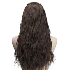 GabalNara 貼膚嬉皮捲5片式 DIY扣式接髮片, 1個, 自然棕