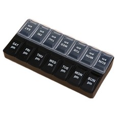 便攜式藥盒 黑色 + 透明 小, 1個