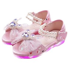 FootFoot 女童 La Mer 珍珠 LED 涼鞋