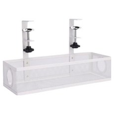 all read書桌旁下層收納掛式無孔鋼製置物架整理架 B型, 白色