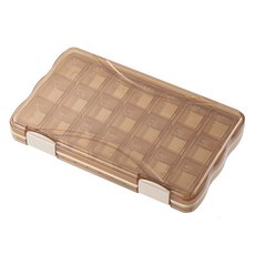 Anna&U 可拆分 21格 一個月 營養品 藥盒 棕色, 1個