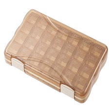 Anna&U 可拆分28格一個月份量保健品藥盒 棕色, 1個