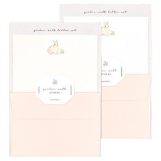 대시앤도트 가든 워크 레터 편지지 8p + 봉투 4p 세트, 01 단델리온 버니, 2세트