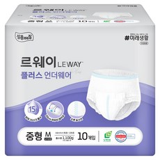 all'swell 男女通用 Le Wei Plus 內褲型成人紙尿褲, 10入, 1個, 中型