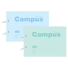 PINKFOOT 粉彩校園風B6記事卡 75張, 2個, 隨機出貨