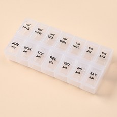 휴대용 얄약케이스 투명 대, 1개