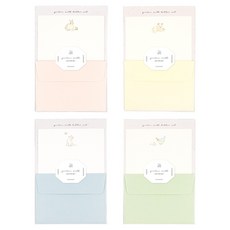 DASH&DOT Garden Walk 信紙 4款 x 4p + 信封 4款 x 2p 組, 混合色, 1套