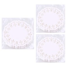 Uniart 蕾絲花邊紙 小 200張, 3個, 白色