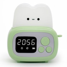 E.B.MADE 超萌兩用烤吐司鬧鐘小夜燈 TS-03, 抹茶綠