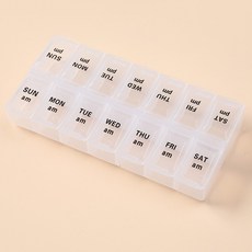 휴대용 얄약케이스 투명 소, 1개