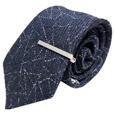 THOMAS VAILEY 絲綢領帶 + 領帶夾組