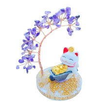 A&R 開運水晶樹 招財貓款 貓貓推金車, 紫水晶