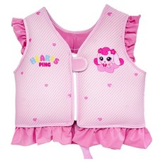 Winnie Connie 兒童用 奇妙萌可 荷葉邊潛水布料游泳夾克 CT-25V25F, 1個, 混合色