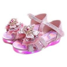 FootFoot 女童款甜美皇冠愛心LED涼鞋