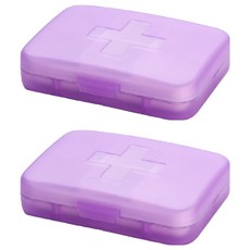 Luneon 多用途便攜式藥盒 紫色, 2個