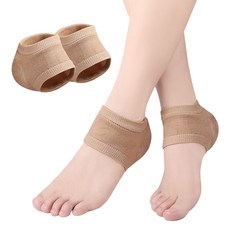 PABORABO 矽膠後腳跟保濕足墊 米色, 2個, 40g, 2入