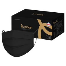 아이바나리 덴탈 마스크 특대형, 50개입, 1개, 퓨어블랙