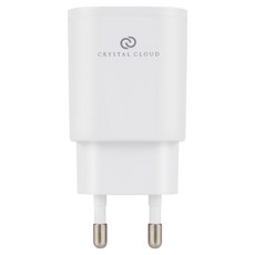 CRYSTAL CLOUD 5V 1A 直流電源充電轉接頭, 1個, 白色