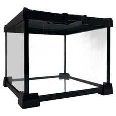 노모이펫 YL-071 레인포레스트 탱크 파충류 양서류 사육장 20 x 20 x 16 cm, 1개, 투명 + 검정