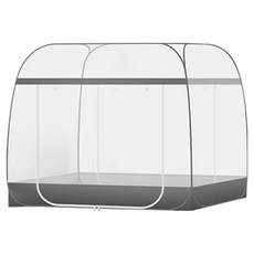 마메 가정용 원터치 사각 모기장, 그레이