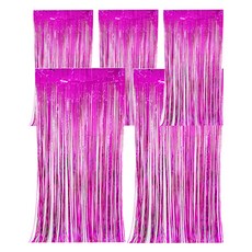 Khohimo 派對裝飾掛簾 5W0328, 玫瑰色, 5個