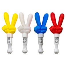 PARTY 09 LED手指V字應援棒4件組, 1套, 紅色, 藍色, 白色, 黃色
