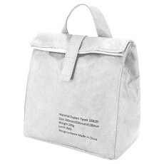 Mabsoshop 復古感手提保溫保冷便當袋 BRP268, 白色, 1個