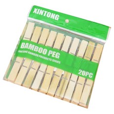 PICK DEAL 迷你木夾, 原木色, 20個