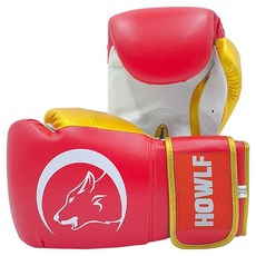 HOWLF ARES 拳擊手套 雙手配戴組, 1套, 紅色 + 白色 + 金色