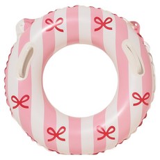 아띠래빗 아동용 코지 원형 물놀이 튜브, 리본 핑크, 1개