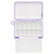 Flowcode迷你便攜式美術調色盤 紫色, 1個, 16格