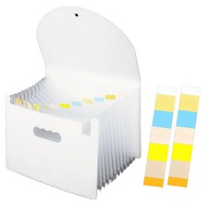 Dal Heart口袋文件13層風琴夾, 白色 + 半透明, 1個