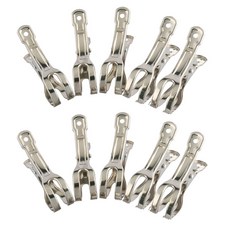 Axis 艾克思 不鏽鋼大衣夾 Y型 11 x 2.7 x 6.2cm, 不鏽鋼色, 10個