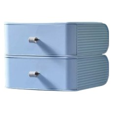 와이스필 책상 정리 문구 사무용품 수납 정리함 2p, 블루, 1단