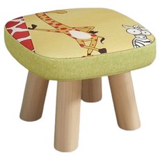 솔솔담다 귀여운 다용도 인테리어 현관 미니의자 스퀘어 27 x 27 x 20 cm, 기린, 1개