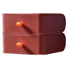와이스필 책상 정리 문구 사무용품 수납 정리함 2p, 레드, 1단