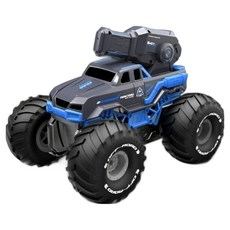 수륙양용 탱크 RC 워터건 무선조정카, 블루, 1개