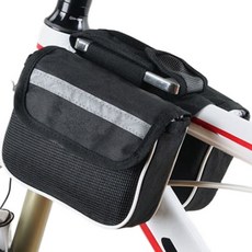 自行車車架上管雙邊包, 黑色, 1個