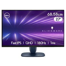 델 QHD IPS 180Hz 1ms 에일리언웨어 게이밍 모니터, 68.58cm, AW2725DM