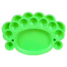 Hataesmall 簡潔顏料調色盤 寬版色彩 雙層綠 21 x 14 cm, 1個, 16格