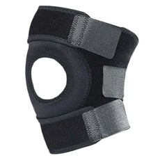 健力 運動護膝 黑色 短款, 1個