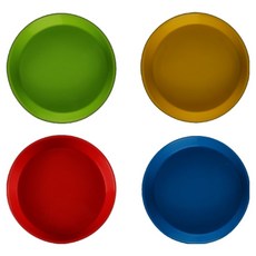 哈泰斯莫 簡約乾淨圓形水彩調色盤 13 x 3 cm 4件組, 1套, 1格