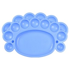 Hataes Mall 簡潔俐落水彩調色盤 寬版色彩 雙藍色 21 x 14 cm, 1個, 16格