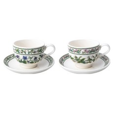 PORTmeIRION 波特玫琳恩 New Variation 咖啡杯 T型 2人組 Tea Cup Saucer T 套組 0.2L, 隨機出貨, 2套