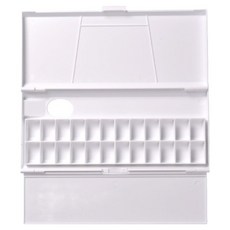 Hataesmall 現代水彩調色盤 調色盤 3層 28 x 15 cm, 1個, 24格