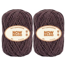 WoolClub NOWBRAND 高級棉麻編織線 70g, 2個, 309 深棕色
